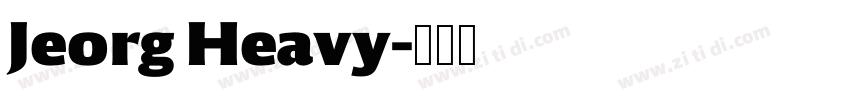 Jeorg Heavy字体转换